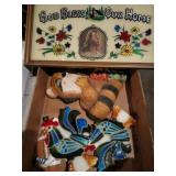 God bless our home picture and vintage plastic