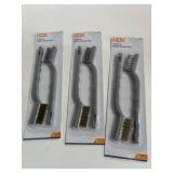 3 pkgs 2 pc wire utility brush set