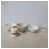 Assorted ramekins and small covers dish