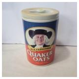 Heavy stoneware quaker oat container