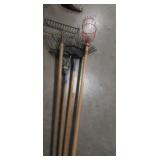 Apple picker ,&  lawn rakes