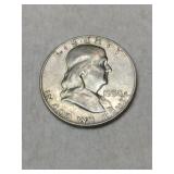 1958 Franklin silver half dollar