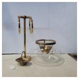 Brass towel holder, candle holder/vase,and small