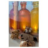 15' LED Light Up Jar Candles & 4 TY Beanies With