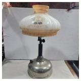 Coleman quick lite gas lamp with painted shade