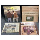 Vinyl Records LPs and newspaper cover featuring