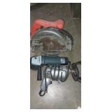 Corded power tools , drill, circular saw, and