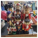 14 wood nutcrackers 1 has broken arm