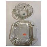 2 heavy duty glass ashtrays
