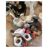 Collection of various bird decor, including