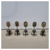 5 Hummel silver-plated  bells