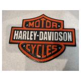 Modern cast iron Harley-Davidson shield sign 8x6