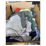 Box full of mixed size women's tops and sweaters