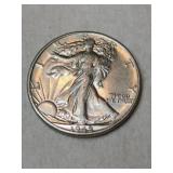 1942 walking Liberty half dollar