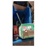 Metal pluming parts , raid fogger, blue parts bin