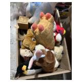 Plush toys, horses, dogs, etc.