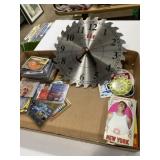 Mixed lot of vintage advertising, saw Clock and