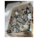 All kinds of old glass bottles and jars