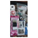 Sewing thread , safety pins, In crochet thread