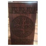 Brand new. (Unused) rosewood cremation urn. 5in x
