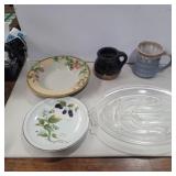 Mug, tealight, bowl, plate and platter