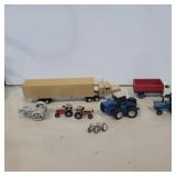 Toy Tractors, semi truck, dump truck