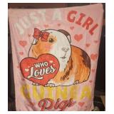Brand new 40x50 fleece guinea pig throw