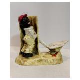 modern Cast iron boy and duck