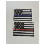 2-4-1/4 in x 6-1/4 in metal postcard flags