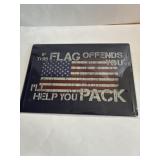 12 in x 17 in metal Flag sign