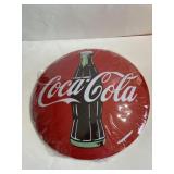 16 in round metal Coca-Cola button