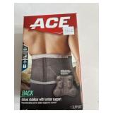 New ACE back stabilizer with lumbar support