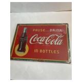 12 in x 17 in metal Coca-Cola sign