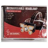 Rechargeable LED Headlamp With Multiple Light