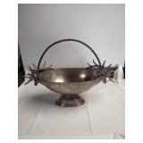 Vintage stag/elk serving bowl. Possibly silver