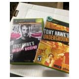 2 Xbox games, Tony Hawk underground two, and