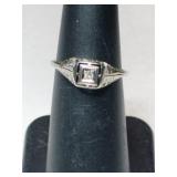 Vintage art deco Sapphire ring marking unreadable