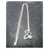 Silver Jane Seymour open heart paw print