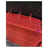 11 red wire pegboard shelves 2ï¿½ x 2ï¿½ with solid