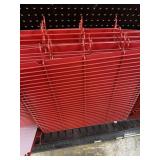 9 red wire pegboard shelves 2ï¿½ x 2ï¿½ with solid