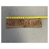 Old No Smoking sign