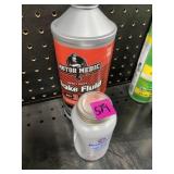 Bottle of brake fluid.3 and bottle of anti-seize