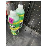 Two bottles of slime emergency flat tire repair