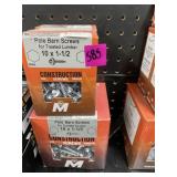 Three boxes of pole barn screws