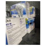 Three boxes of 65 W indoor floodlights and three