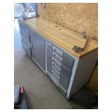 72 inch rolling workbench with solid wood top