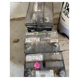 3 batteries two lawn and garden one is automotive