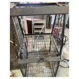 Metal three tier shelf/cage 29 1/2ï¿½ x 35ï¿½ x 62ï¿½