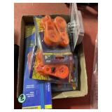 Tarp hold down, hand saw and other tools