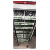 Stackable plastic bolt bins with carriage bolts